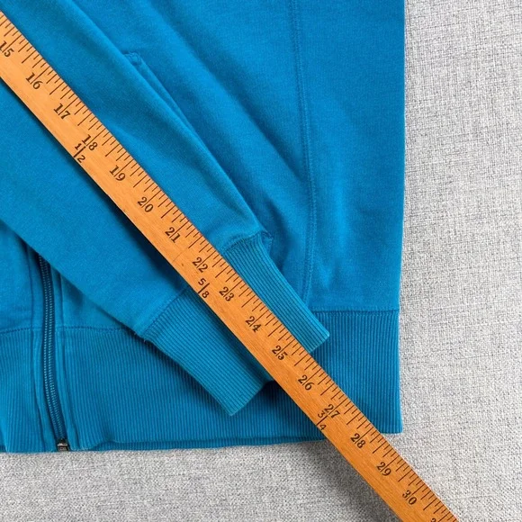 Nike Athletic Dept Full Zip Hoodie Men Large Teal Blue Swoosh Athleisure Fleece - Picture 8 of 11